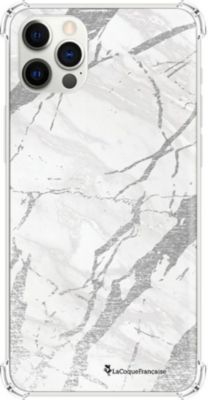 Coque EVETANE Souple iPhone 12/12 Pro Marbre Gris