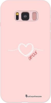 Coque EVETANE Silicone Galaxy S8 Coeur Blanc