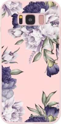 Coque EVETANE Silicone Galaxy S8 Pivoine Violet