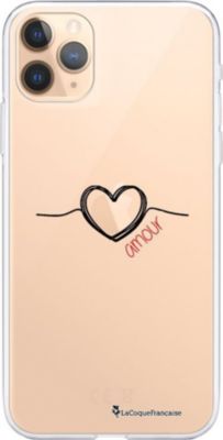 Coque EVETANE 360° iPhone 11 Pro Max Coeur Noir