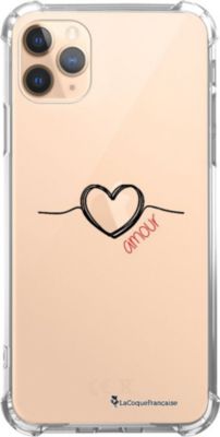 Coque EVETANE Souple iPhone 11 Pro Coeur Noir Coque EVETANE Souple iPhone 11 Pro Coeur Noir