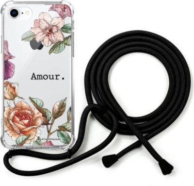 Coque EVETANE Cordon iPhone SE Fleurs Rétro Coque EVETANE Cordon iPhone SE Fleurs Rétro