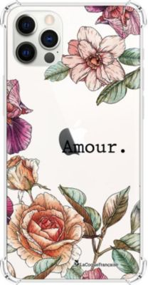 Coque EVETANE Souple iPhone 12/12 Pro Fleurs Rétro Coque EVETANE Souple iPhone 12/12 Pro Fleurs Rétro