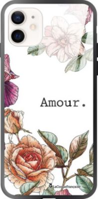 Coque EVETANE Soft Touch iPhone 12 Mini Fleurs Rétro