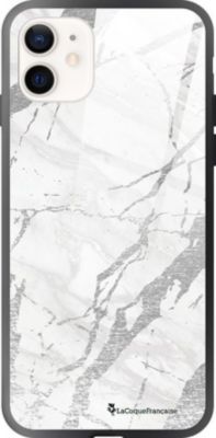 Coque EVETANE Soft Touch iPhone 12 Mini Marbre Gris