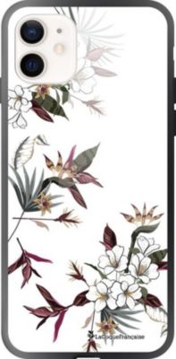 Coque EVETANE Soft Touch iPhone 12 Mini Fleur Sauvage