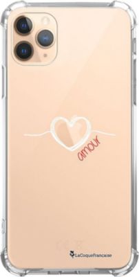 Coque EVETANE Souple iPhone 11 Pro Coeur Blanc