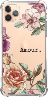 Coque EVETANE Souple iPhone 11 Pro Fleurs Rétro