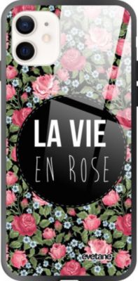 Coque EVETANE Soft Touch iPhone 12 Mini La Vie En Rose