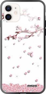 Coque EVETANE Soft Touch iPhone 12 Mini Chute Fleurs