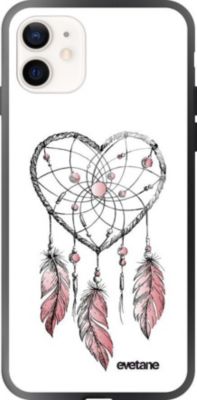 Coque EVETANE Soft Touch iPhone 12 Mini Attrape Coeur