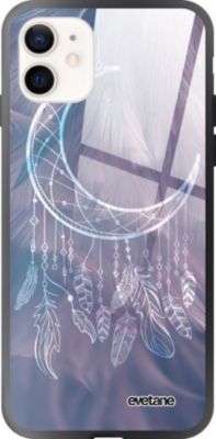 Coque EVETANE Soft Touch iPhone 12 Mini Lune Rêve