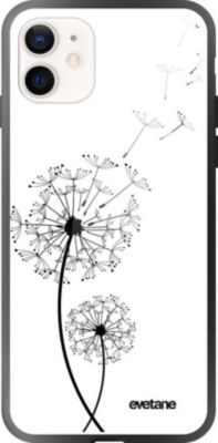 Coque EVETANE Soft Touch iPhone 12 Mini Pissenlit