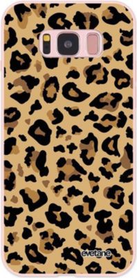 Coque EVETANE Silicone Galaxy S8 Léopard Beige