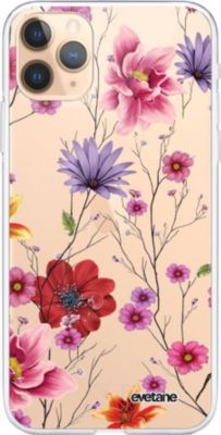 Coque EVETANE Souple iPhone 11 Pro Max Fleurs Pastel Coque EVETANE Souple iPhone 11 Pro Max Fleurs Pastel