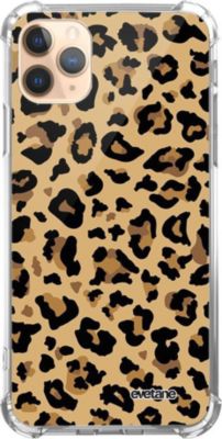 Coque EVETANE Souple iPhone 11 Pro Léopard Beige