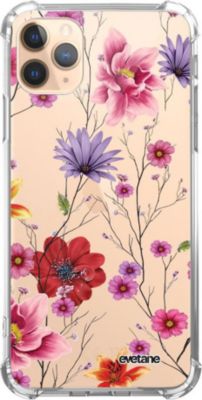 Coque EVETANE Souple iPhone 11 Pro Fleurs Pastel