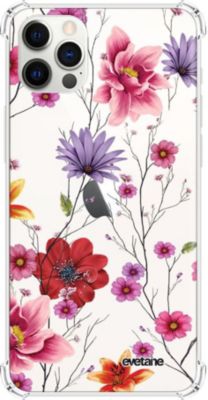 Coque EVETANE Souple iPhone 12/12 Pro Fleurs Pastel Coque EVETANE Souple iPhone 12/12 Pro Fleurs Pastel