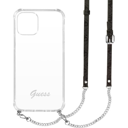 Coque GUESS iPhone 12 et 12 Pro Sangle de Sac Gris