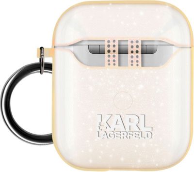 Etui KARL LAGERFELD Airpods Choupette Pailletée Rose gold