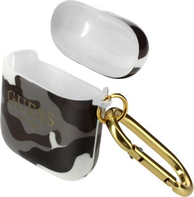 Etui GUESS AirPods Silicone Camo Gris