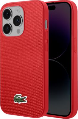 Coque LACOSTE iPhone 14 Pro Max Soft Touch Rouge