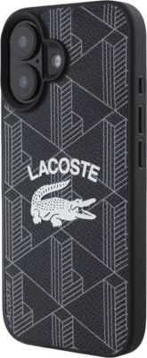 Coque LACOSTE pour iPhone 16 MagSafe Blend Monogram