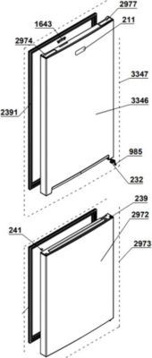 Joint de porte BEKO (partie réfrigèrateur) repère 2391 4633 Joint de porte BEKO (partie réfrigèrateur) repère 2391 4633