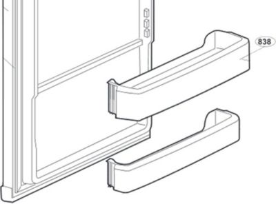 Balconnet de porte BEKO Balconnet bouteilles repère 838 49481107