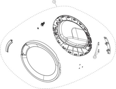 Porte BEKO Porte complète (repère 10) 2984780100