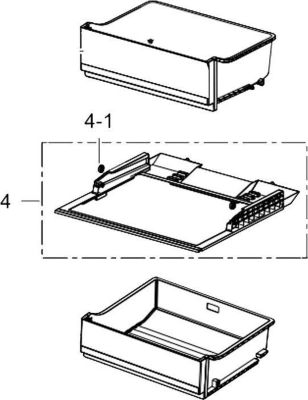 Etagère SAMSUNG Clayette, étagère bac à légumes complète