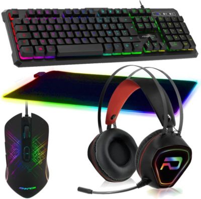 Pack clavier et souris gamer ADVANCE Pack Gamer GTA 230 Clavier Souris Tapis