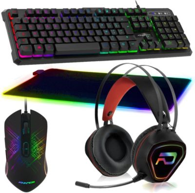 Pack clavier et souris gamer ADVANCE Pack Gamer GTA 230 Clavier Souris Tapis