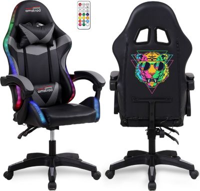 Chaise gaming AMSTRAD AMS-900-LED-TIGER - Serigraphie "Tiger"