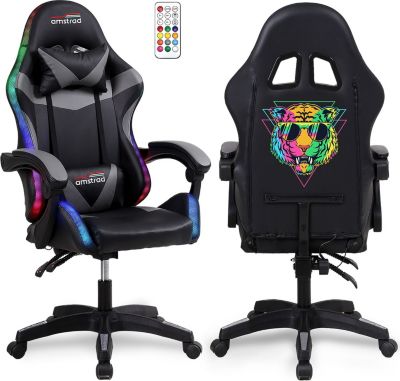Chaise gaming AMSTRAD AMS-900-LED-TIGER - Serigraphie "Tiger"