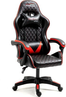 Chaise gaming AMSTRAD ULTIMATE-BK-RUBY coloris noir & rouge Chaise gaming AMSTRAD ULTIMATE-BK-RUBY coloris noir & rouge