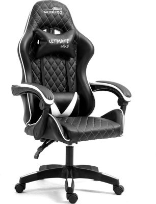 Chaise gaming AMSTRAD ULTIMATE-BK-ICE coloris noir & blanche Chaise gaming AMSTRAD ULTIMATE-BK-ICE coloris noir & blanche