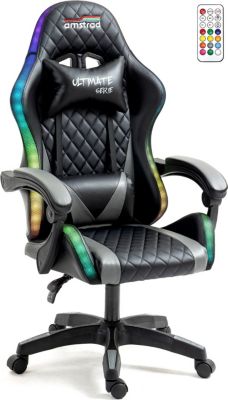 Chaise gaming AMSTRAD ULTIMATE-BK-LED LED RGB 366 effets