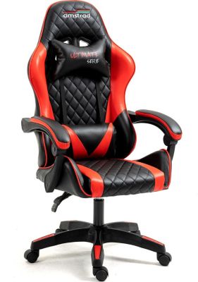 Chaise gaming AMSTRAD ULTIMATE-RED coloris rouge & noire Chaise gaming AMSTRAD ULTIMATE-RED coloris rouge & noire