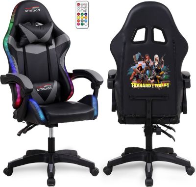 Chaise gaming AMSTRAD AMS-900-LED-TIGER - Serigraphie "TOP 1"