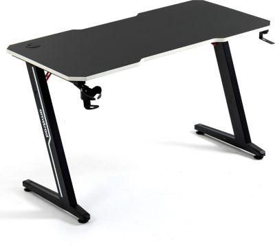 Bureau gamer AMSTRAD DESK120Z-WHITE - 1m20 Style - carbone