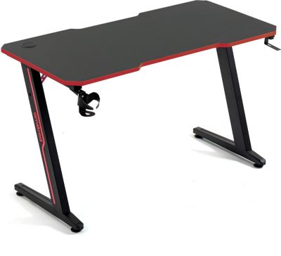 Bureau gamer AMSTRAD DESK120Z-RED - 1m20 Style - carbone