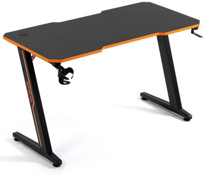 Bureau gamer AMSTRAD DESK120Z-ORANGE - 1m20 Style - carbone