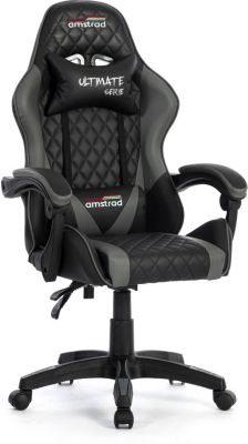 Chaise gaming AMSTRAD ULTIMATE-GREY coloris noir & gris