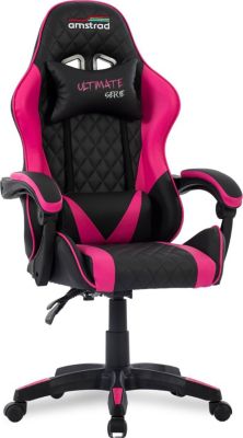 Chaise gaming AMSTRAD ULTIMATE-FUSHIA coloris noir & fushia