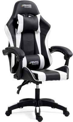 Chaise gaming AMS GAMING GAMER02-WHITE