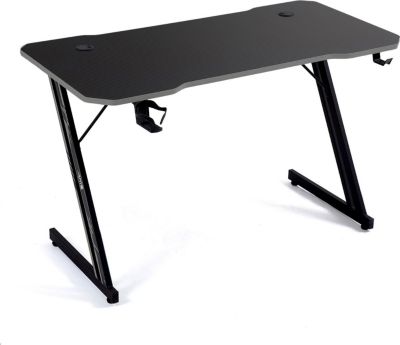 Bureau gamer AMS GAMING GAMERDESK-120Z-GREY finition gris - 1m20