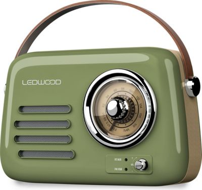Radio FM LEDWOOD ALMA Vert Rétro FM Bluetooth USB