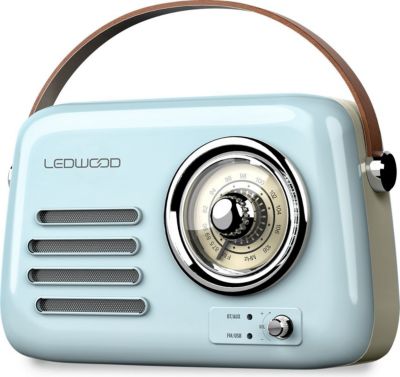 Radio FM LEDWOOD ALMA Bleu Rétro FM Bluetooth USB