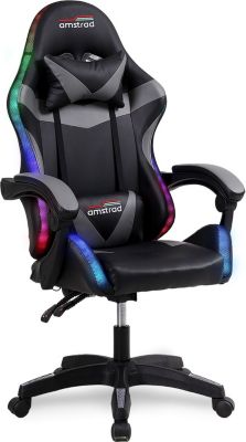 Chaise gaming AMSTRAD 900-LED-BK LED 366 modes Noir